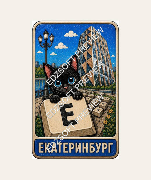 Дизайн сувенирного магнита Екатеринбург